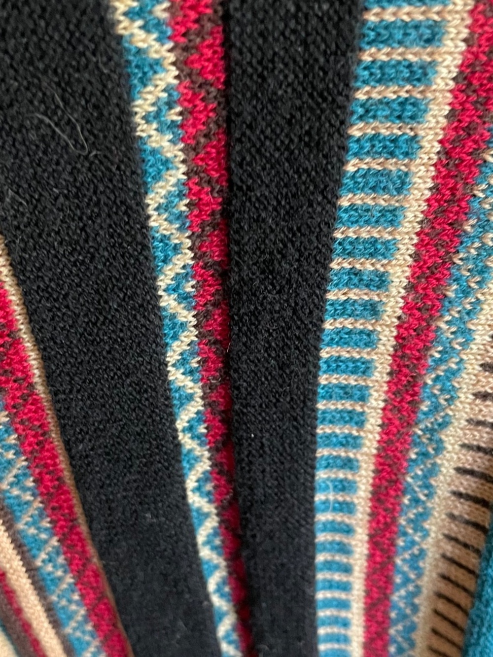 PRICE DROP! Orvis Aztec Southwestern Knit Long Open Front Wrap - Women's L - Picture 12 of 13